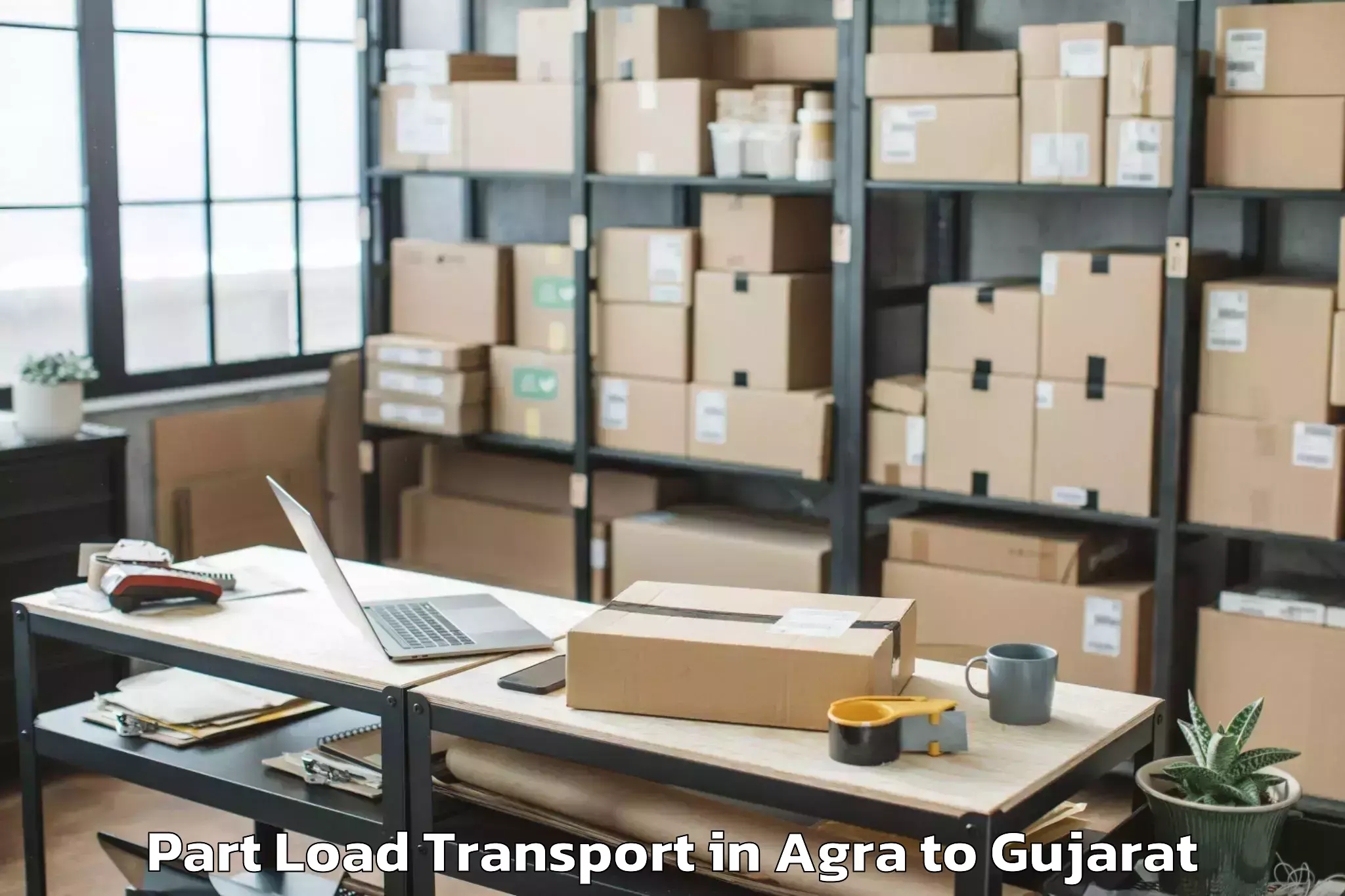 Reliable Agra to Jetpur Part Load Transport